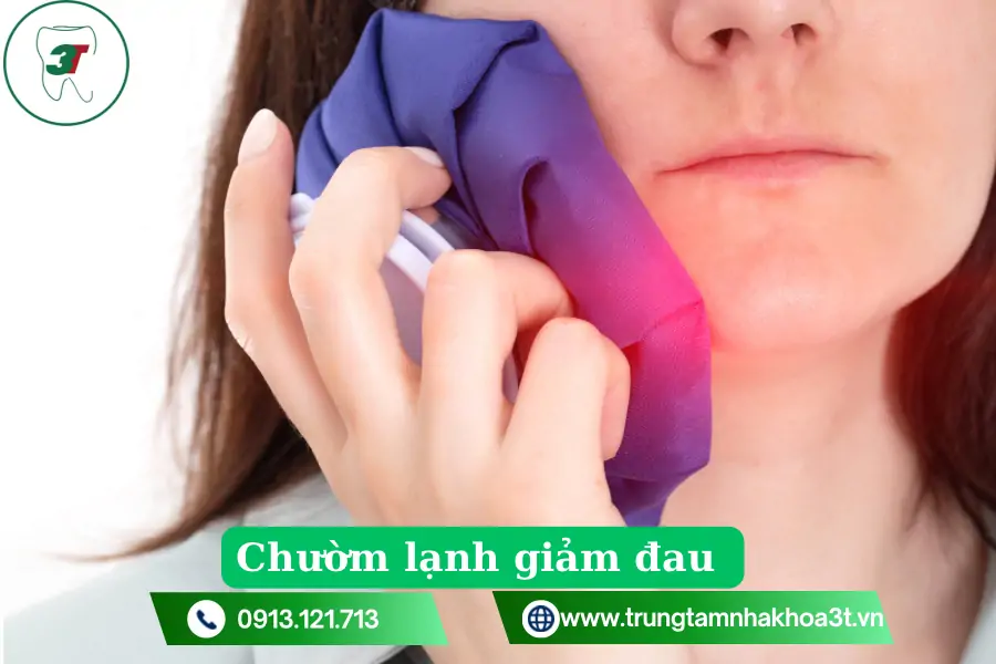 Bạn có thể chườm đá nếu sau khi đặt thuốc diệt tủy răng bị nhức
