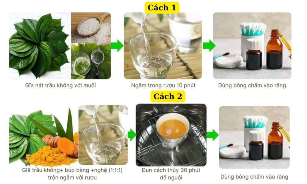 Cách giảm đau răng bằng lá trầu